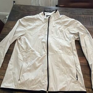 Dunning Golf Men's Gray Full Zip Wind Breaker Lightweight Performance Men's L!